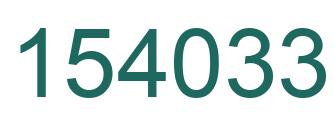 Number 154033 green image