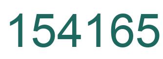 Number 154165 green image