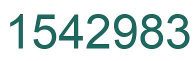 Number 1542983 green image