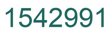 Number 1542991 green image