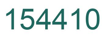 Number 154410 green image