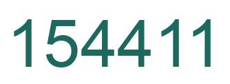 Number 154411 green image