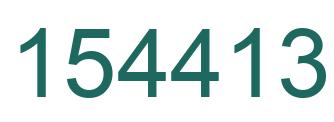 Number 154413 green image