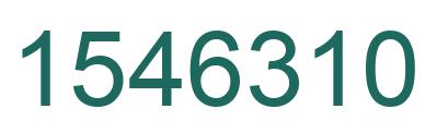 Number 1546310 green image