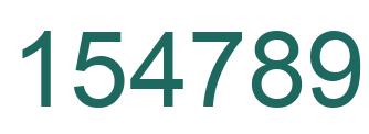 Number 154789 green image