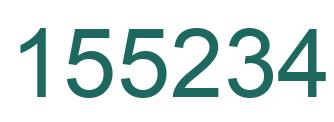 Number 155234 green image