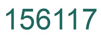 Number 156117 green image