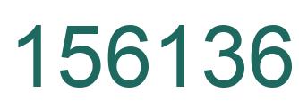 Number 156136 green image