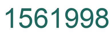 Number 1561998 green image