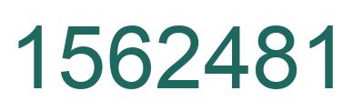 Number 1562481 green image