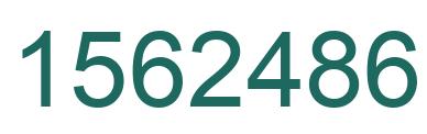 Number 1562486 green image