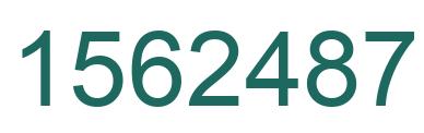 Number 1562487 green image