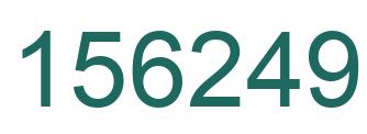 Number 156249 green image