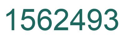 Number 1562493 green image