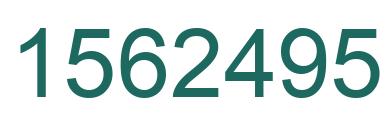 Number 1562495 green image