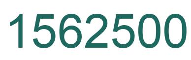 Number 1562500 green image