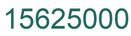 Number 15625000 green image