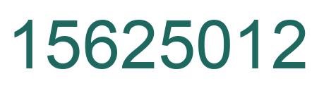 Number 15625012 green image