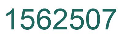 Number 1562507 green image