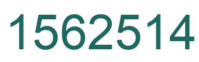 Number 1562514 green image