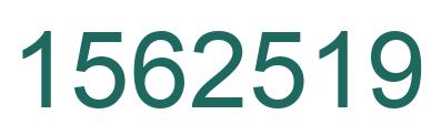 Number 1562519 green image
