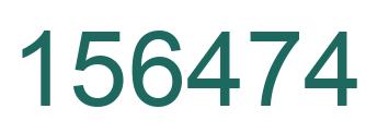Number 156474 green image