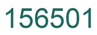 Number 156501 green image