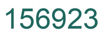 Number 156923 green image