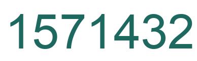 Number 1571432 green image