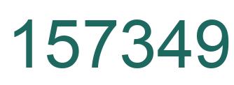 Number 157349 green image