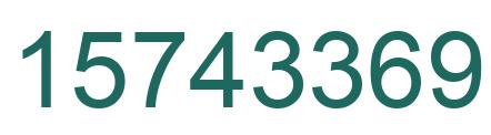 Número 15743369 imagen verde