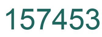 Number 157453 green image