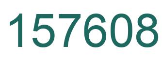 Number 157608 green image
