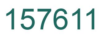 Número 157611 imagen verde