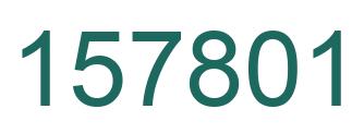 Number 157801 green image
