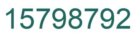 Número 15798792 imagen verde