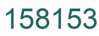 Number 158153 green image