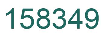 Number 158349 green image