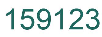 Number 159123 green image