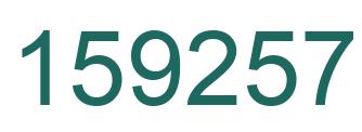 Number 159257 green image