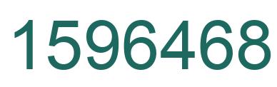 Number 1596468 green image