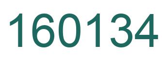 Number 160134 green image