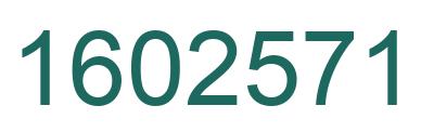 Number 1602571 green image