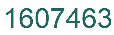 Number 1607463 green image