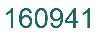 Number 160941 green image