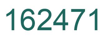 Number 162471 green image