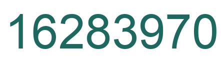 Number 16283970 green image