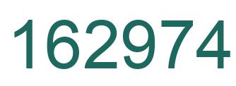 Number 162974 green image