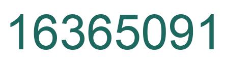 Number 16365091 green image