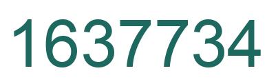 Number 1637734 green image